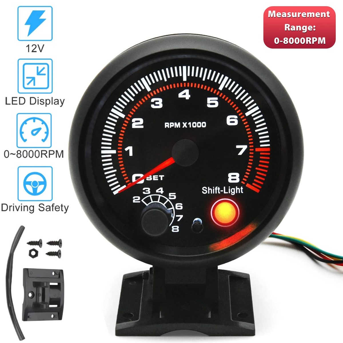 Light Meter Incident - Tacômetro Universal para Carro 12V 3,75