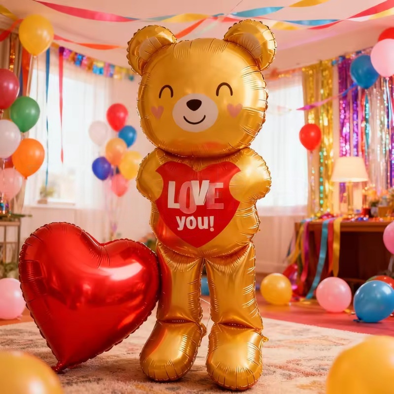 Grande balão de urso de coraçã - Photography Day avaliação e preço