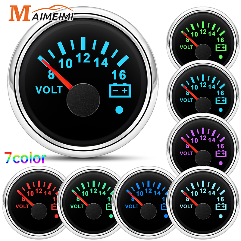Voltímetro de 52mm, 7 cores, l - Light Meter Incident avaliação e preço