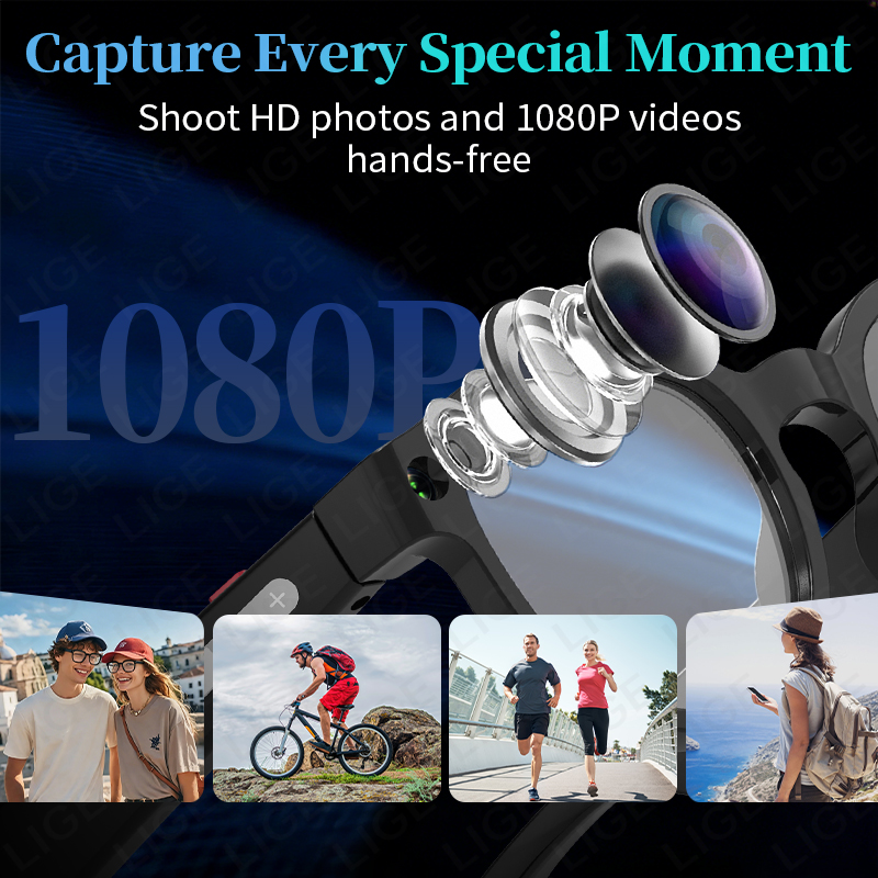 Óculos inteligentes LIGE com n - Photography Japanese avaliação e preço